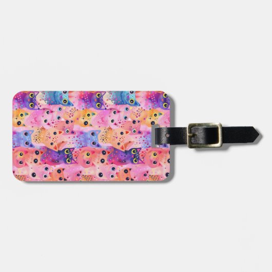 猫の荷物タグ ラゲッジタグ (正面横)