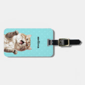 猫の荷物タグ ラゲッジタグ (正面横)