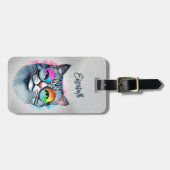 猫の荷物タグ ラゲッジタグ (正面横)