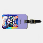 猫の荷物タグ ラゲッジタグ (正面横)