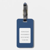 猫の荷物タグ ラゲッジタグ (裏面縦)