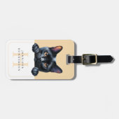 猫の荷物タグ ラゲッジタグ (正面横)