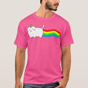 猫の虹と一角獣 Tシャツ