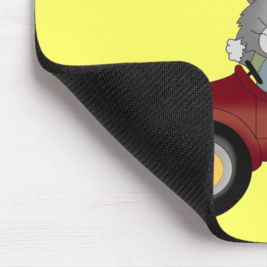 猫の行く場所赤い車のTシャツおよびギフト マウスパッド (コーナー)