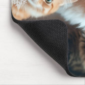 猫の装飾的なツリー、画像、カスタマイズ マウスパッド (コーナー)
