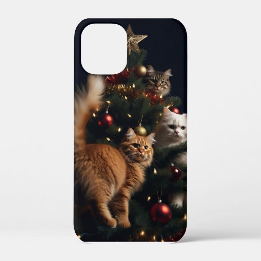 猫の装飾的な木、画像、カスタマイズ Case-Mate iPhoneケース (裏面)
