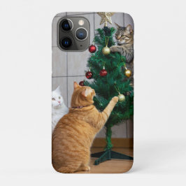 猫の装飾的な木、画像、カスタマイズ iPhone 11 PROケース