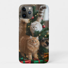 猫の装飾的な木、画像、カスタマイズ iPhone 11 PROケース