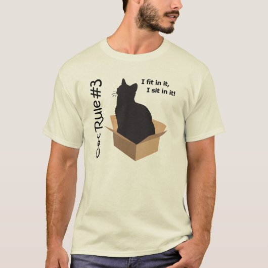 猫の規則はそれに#それの3つのI適合Iティーを坐らせます Tシャツ (正面)