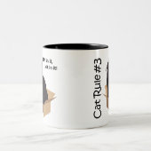 猫の規則#3のマグ ツートーンマグカップ (中央)