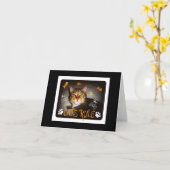 猫の規則Notecard カード (黄色い花)