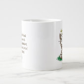 猫の親おもしろいが怒る ジャンボコーヒーマグカップ (正面)