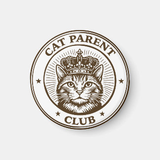 猫の親クラブ - 猫に飼われる人類のための会 マグネット