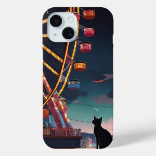猫の観察 iPhone 15ケース