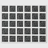 猫の角字 ラッピングペーパー (フラット)