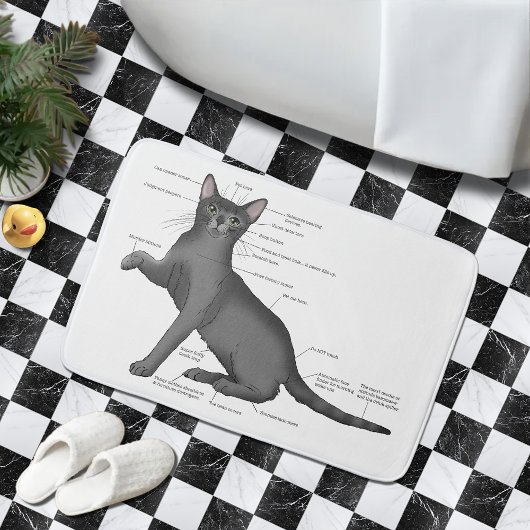 猫の解剖図 バスマット