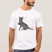 猫の解剖図 Tシャツ (正面)