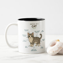 猫の解剖学マグカップ 面白い猫グッズ