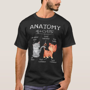猫の解剖学ママおもしろい子猫子猫恋人 Tシャツ