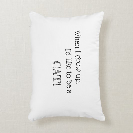 猫の言葉を使った枕 アクセントクッション (正面(垂直))