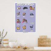 猫の言葉 ポスター (キッチン)