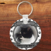 猫の記念碑は常に私たちのハート キーホルダー (正面)
