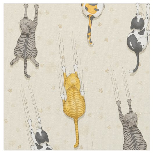 猫の許可 ファブリック (クローズアップ)