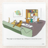 猫の話 ガラスコースター (正面)