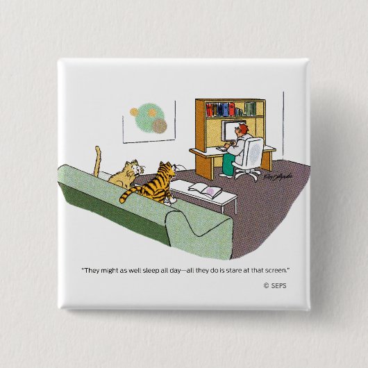 猫の話 缶バッジ (正面)