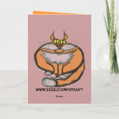 猫の誕生おもしろい日カード カード (裏面)