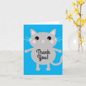 猫の誕生会 カード (黄色い花)