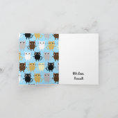 猫の誕生会 カード (内部)