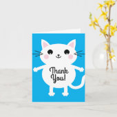 猫の誕生会 カード (黄色い花)