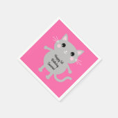 猫の誕生会 スタンダードカクテルナプキン (角)