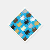 猫の誕生会 スタンダードカクテルナプキン (角)