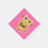 猫の誕生会 スタンダードカクテルナプキン (角)