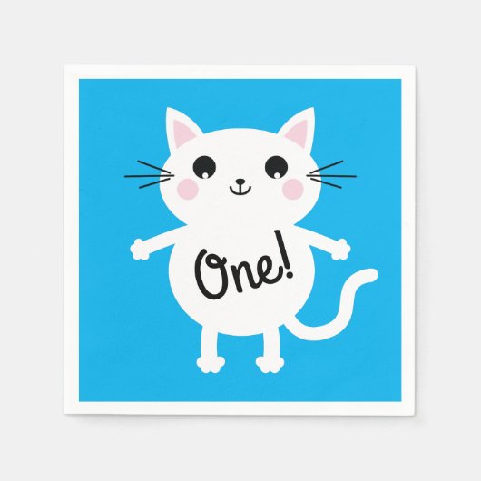 猫の誕生会 スタンダードカクテルナプキン (正面)