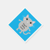 猫の誕生会 スタンダードカクテルナプキン (角)