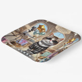 猫の誕生会 ペーパープレート (傾斜あり)