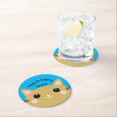 猫の誕生会 ラウンドペーパーコースター (インサイチュ)