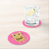 猫の誕生会 ラウンドペーパーコースター (インサイチュ)