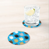 猫の誕生会 ラウンドペーパーコースター (インサイチュ)