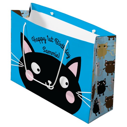 猫の誕生会 ラージペーパーバッグ (正面アングル)