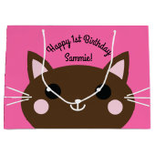 猫の誕生会 ラージペーパーバッグ (正面)