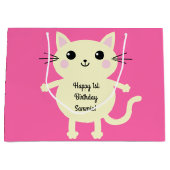 猫の誕生会 ラージペーパーバッグ (正面)
