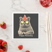 猫の誕生日おめでとう スタンダードカクテルナプキン (インサイチュ)