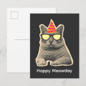 猫の誕生日おめでとう ポストカード (正面/裏面)