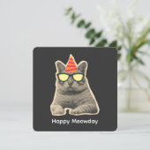 猫の誕生日おめでとう 招待状 (スタンド正面)