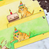 猫の誕生日お祝いポストカード ポストカード