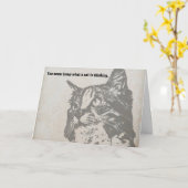 猫の誕生日カード考えは知らない カード (黄色い花)